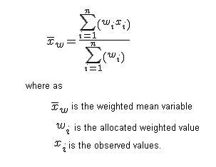 mathematical curiosity: weighted mean formula