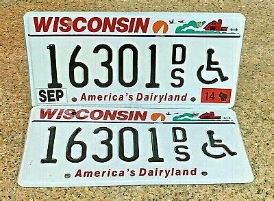 Wisconsin 1992 License Plate STICKER NOS MINT US: Mixed State Lots ...