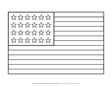 American Flag Coloring Page | Planerium