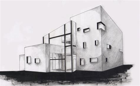 Drawn bulding 2 point perspective #29 | Perspective drawing architecture, Architecture drawing ...