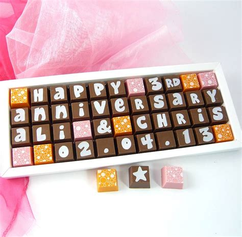 Personalised Anniversary Chocolates By Cocoapod Chocolates | notonthehighstreet.com