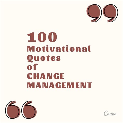 100 Motivational Quotes on Change Management