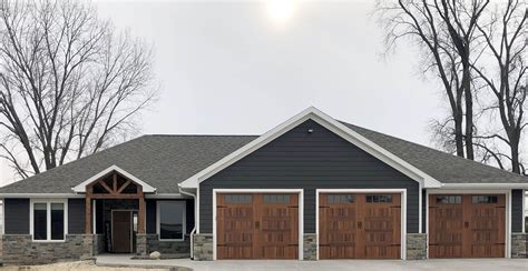 Front yard landscaping porch siding ideas & stone veneer outdoor patio | Ranch house exterior ...