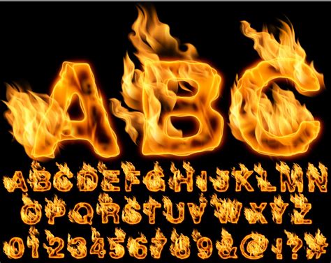 Fire PNG Letters Transparent Background Flame Alphabet Clip - Etsy