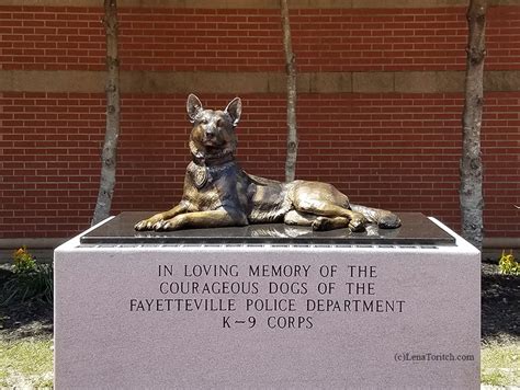 Fayetteville Police K9 Memorial | Bronze Police Dog Statue by Lena Toritch