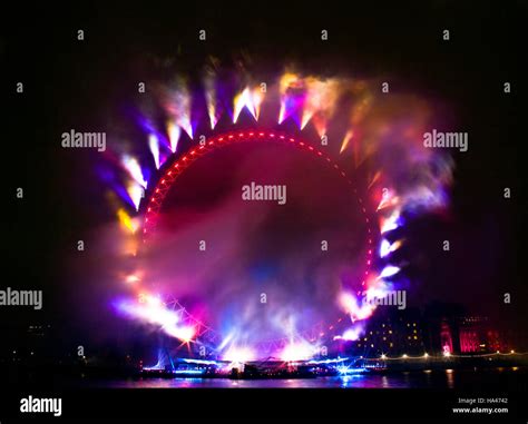 fireworks in the LOndon Eye in London,UK Stock Photo - Alamy