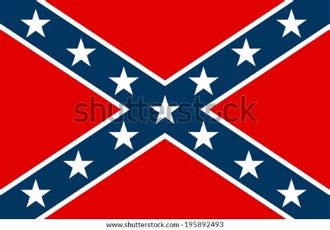 National Flag Confederate States America Vector Stock Vector (Royalty Free) 195892493 | Shutterstock