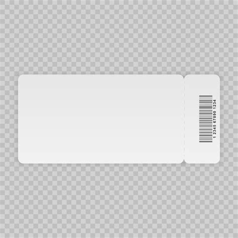 Premium Vector | Ticket template isolated on a transparent background