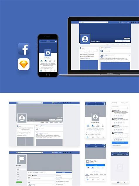 Facebook Branding Kit | Facebook design, Facebook templates, Web ...