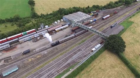 Buckinghamshire RAILWAY CENTRE, QUAINTON from the air (DJI PHANTOM 3 ...