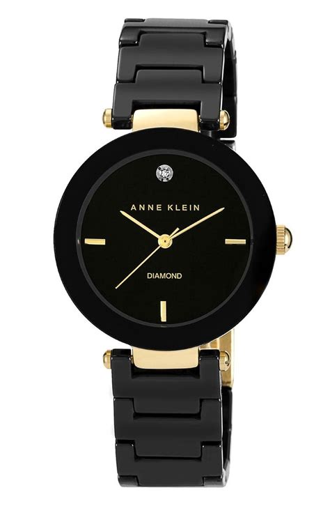 Anne Klein Round Ceramic Bracelet Watch, 33mm | Nordstrom