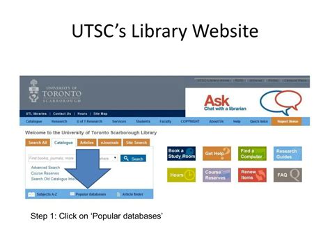 PPT - UTSC’s Library Website PowerPoint Presentation, free download ...