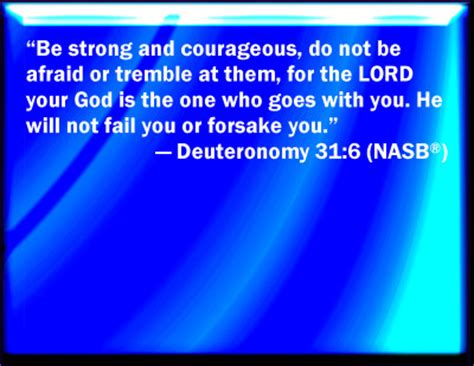 Bible Verse Powerpoint Slides for Deuteronomy 31:6