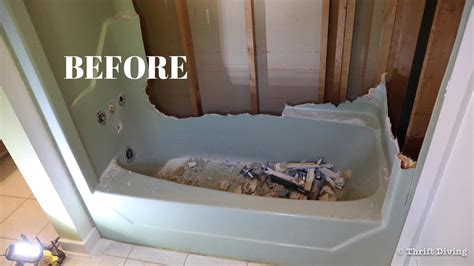 BEFORE & AFTER: Replacing My Fiberglass Bathtub - Thrift Diving Blog