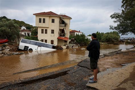 Rain and Flooding in Greece Traps Residents and Submerges Villages - The New York Times