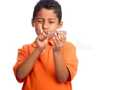 Child Saying No To Junk Food Stock Image - Image: 20387085