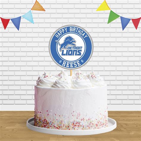 Detroit Lions Cake Topper Centerpiece Birthday Party Decorations – Cakecery