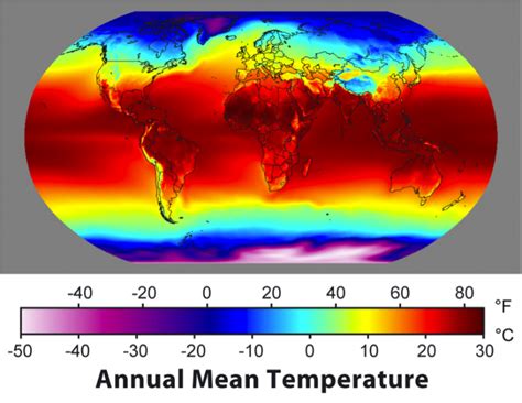 Graphic map of the world showing surface temperatures | Fuvest ...