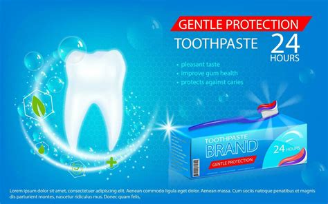 Whitening toothpaste ads, mint leaves flavour toothpaste on toothbrush ...