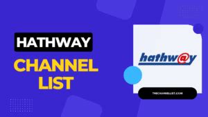 200+ Hathway Cable Tv Channel List 2024 - The Channel List