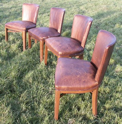 Antique & Reclaimed listings set of 4 leather chairs- SalvoWEB UK
