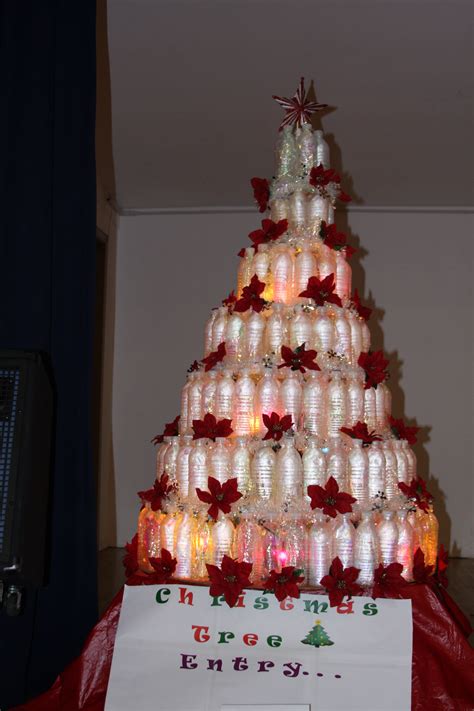 Christmas Tree made of Recycled Plastic Bottles | Christmas tree decorations diy, Recycled ...