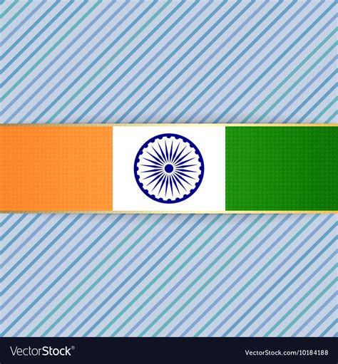 India patriotic banner and ribbon Royalty Free Vector Image