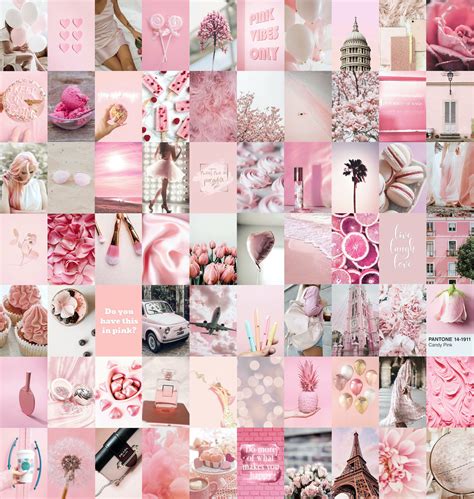 Aesthetic Wall kit Aesthetic Collage Pink Aesthetic Wall Print Prints ...