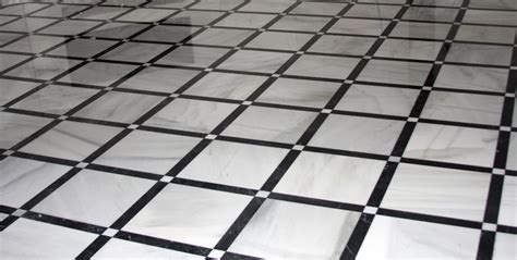 Black and White Marble floor tiles