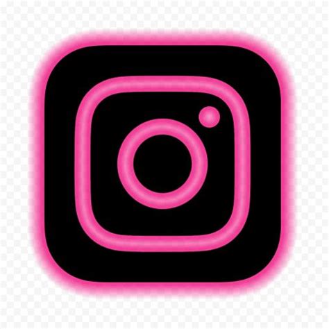 HD Aesthetic Pink & Black Neon Instagram Logo Icon PNG | Instagram logo ...