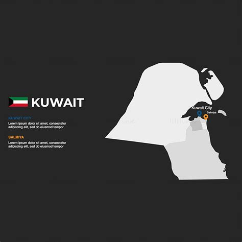 Kuwait Infographics Map editable PPT & Keynote
