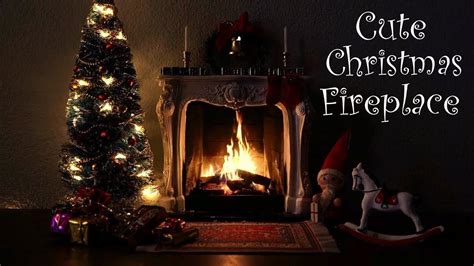 Cute Christmas Fireplace Scene with Soft Crackling Fire ... fireplace christmas scene fire cute ...