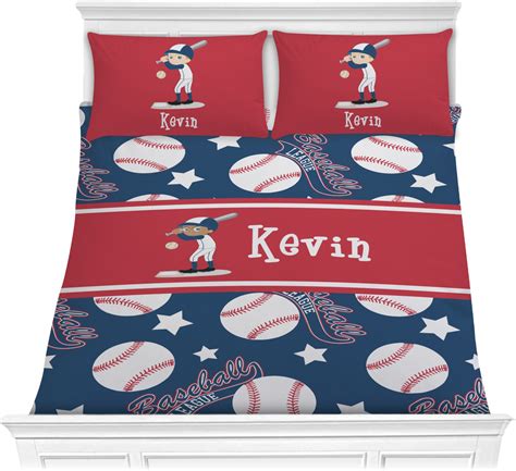 Baseball Comforter Set - Full / Queen (Personalized) - YouCustomizeIt