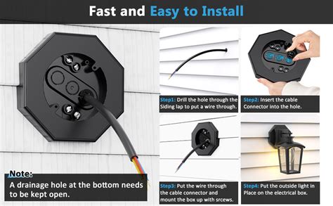 Siding Mounting Block, Octagon Siding Mounting Kit with Built-in ...