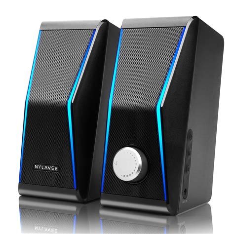 Computer Speakers, Dynamic RGB PC Speakers, Bluetooth 5.0 HiFi Computer ...