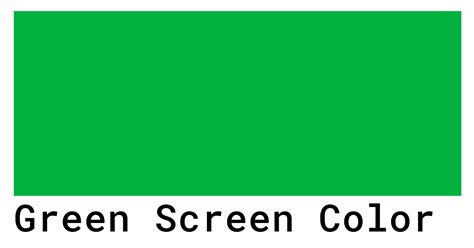 Green Screen Color Hex, RGB And CMYK Color Codes