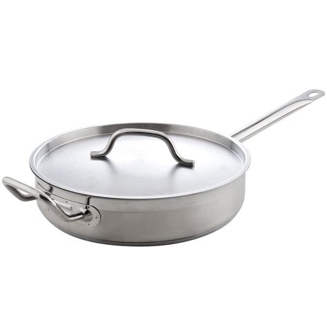 7 Qt. Stainless Steel Saute Pan with Lid and Helper Handle