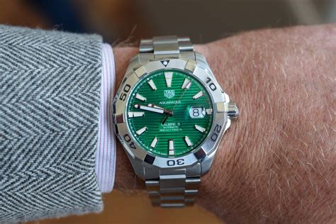 TAG Heuer Aquaracer Calibre 5 Green Dial - Hands-On, Specs & Price