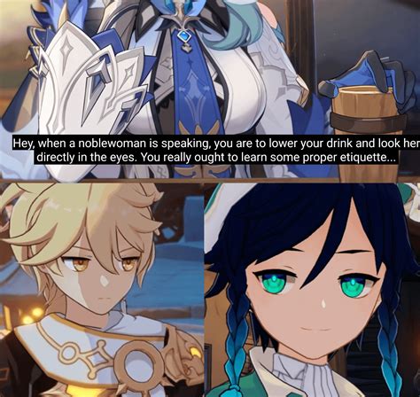 Venti catches Aether staring : r/Genshin_Memepact