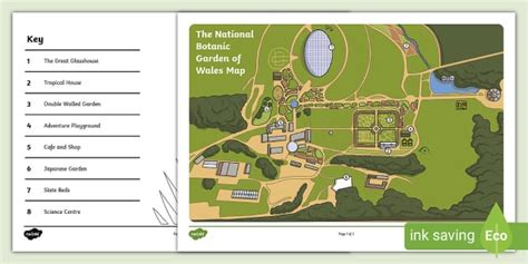 National Botanic Garden of Wales Display Map (teacher made)