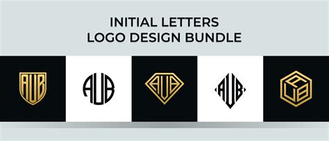 Initial letters AUB logo designs Bundle 4916572 Vector Art at Vecteezy