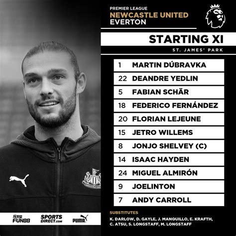 Newcastle United Lineup vs Everton : r/FantasyPL