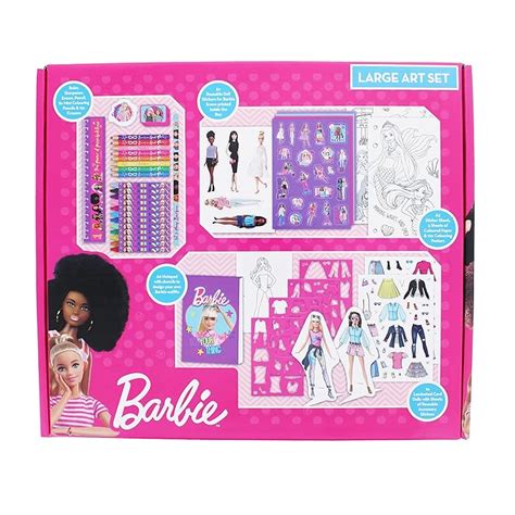 Buy Barbie Large Art Set | Large Stationery Set | Barbie Stationery Set | Colouring Posters ...