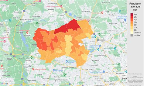 Harrow population stats in maps and graphs.