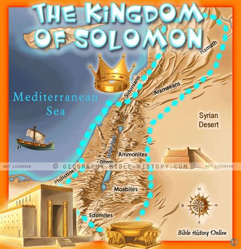 Solomon's Kingdom - Topo Color Map (72 DPI) 1-Year License - Bible Maps ...