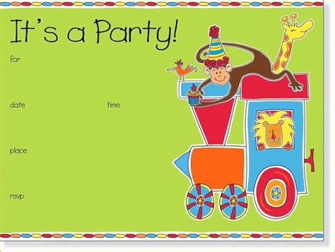 Birthday Party Invitations for Kids Free Templates Of Kids Birthday Invite Template 21st ...