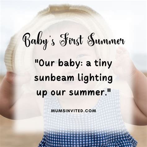 142 Baby's First Summer Beach Quotes & Captions - Mums Invited