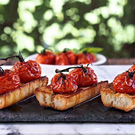 Roasted Tomato Bruschetta - Simply Sated