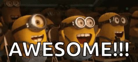 Awesome Minions GIF - Awesome Minions Excited - Discover & Share GIFs | Minions, Thankful ...