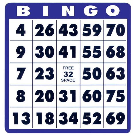 Large Print Bingo Cards For Seniors Printable - Printable Bingo Cards